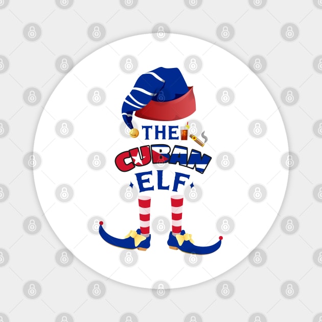 The Cuban Elf Cuban Flag Drink & Cigar Magnet by creative